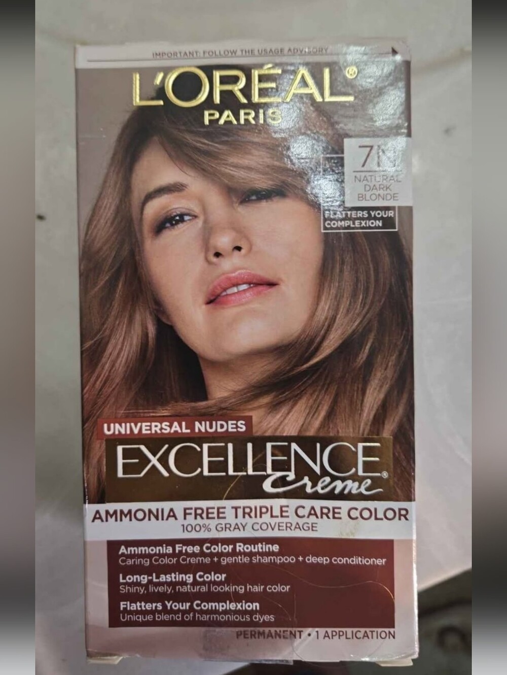 L'Oreal Excellence Creme Hair Color - Natural Dark Blonde (7N)